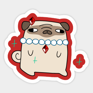 Jewelry Pug Sticker